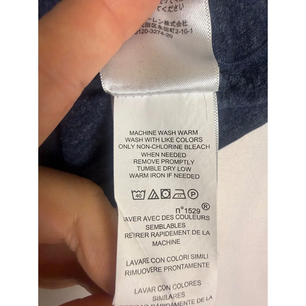 Polo Ralph Lauren Custom Slim Fit Blue‎ Heather Long Sleeve Tee Shirt XL